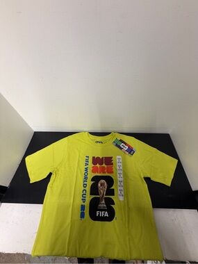 Official FIFA World Cup 2026 Yellow T-Shirt “We Are FIFA” Youth Size XL (NEW)